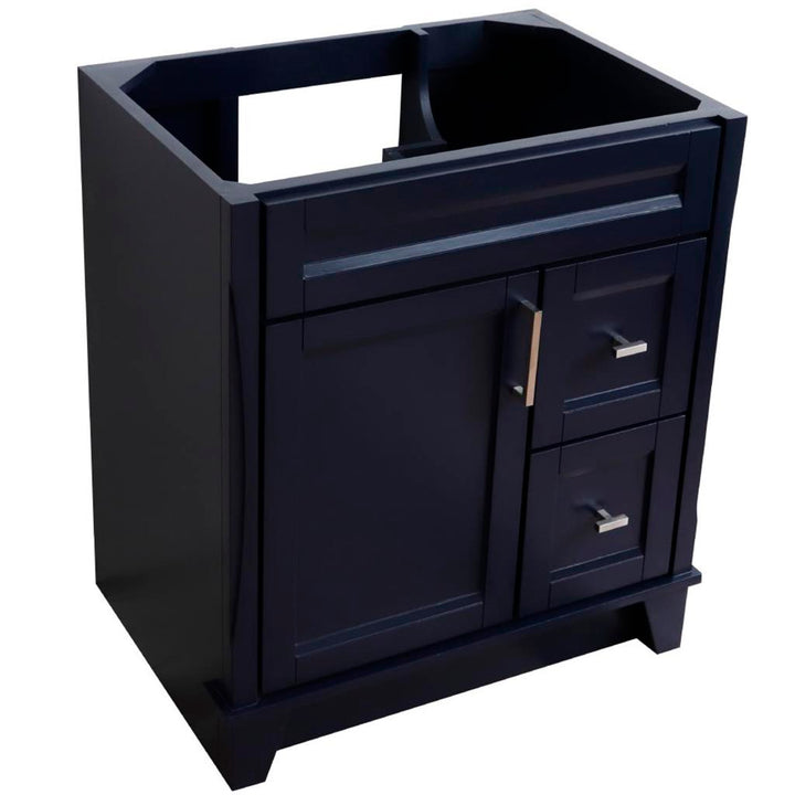 Bellaterra Home, Terni 30" Blue Vanity, Cabinet Only, Cabinet Only (No Top)#top-options_cabinet-only-(no-top)-top