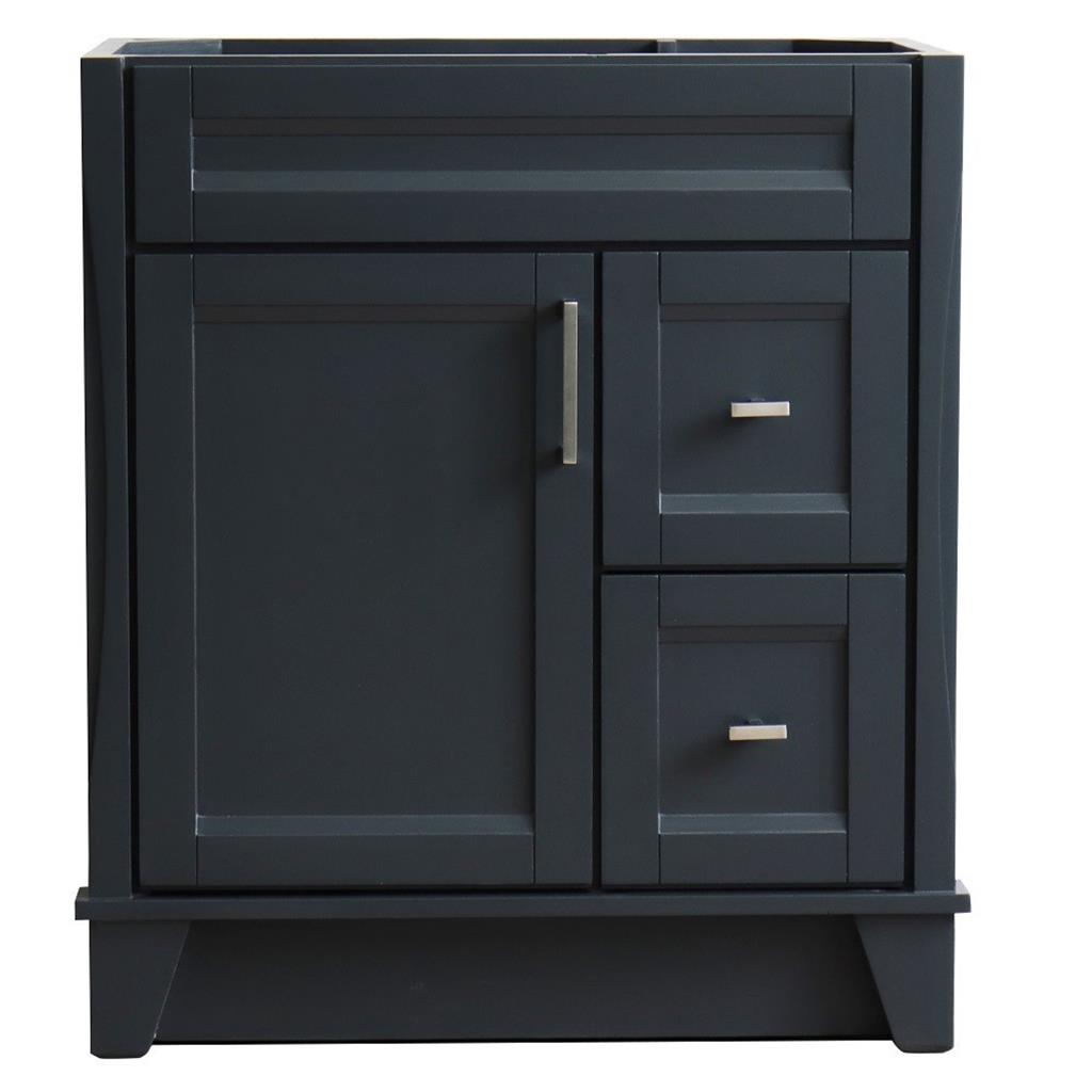 Bellaterra Home, Terni 30" Dark Gray Vanity, Cabinet Only, Cabinet Only (No Top)#top-options_cabinet-only-(no-top)-top