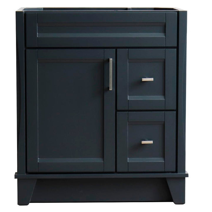 Bellaterra Home, Terni 30" Dark Gray Vanity, Cabinet Only, Cabinet Only (No Top)#top-options_cabinet-only-(no-top)-top