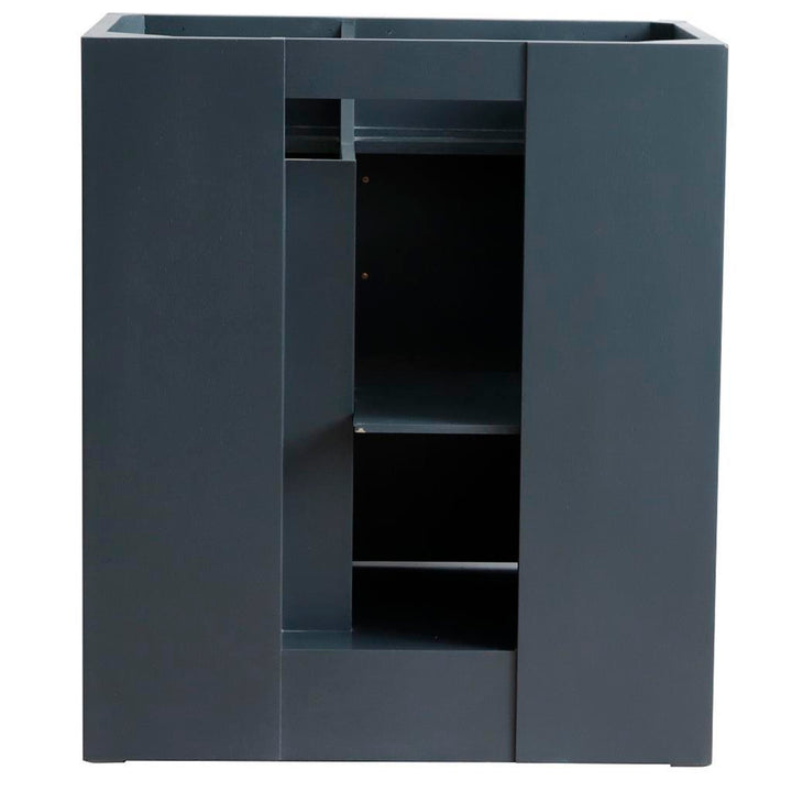 Bellaterra Home, Terni 30" Dark Gray Vanity, Cabinet Only, Cabinet Only (No Top)#top-options_cabinet-only-(no-top)-top