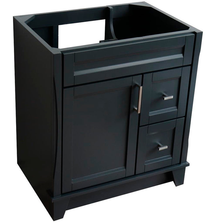 Bellaterra Home, Terni 30" Dark Gray Vanity, Cabinet Only, Cabinet Only (No Top)#top-options_cabinet-only-(no-top)-top