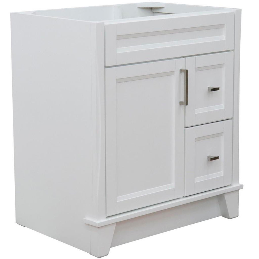 Bellaterra Home, Terni 30" White Vanity, Cabinet Only, Cabinet Only (No Top)#top-options_cabinet-only-(no-top)-top