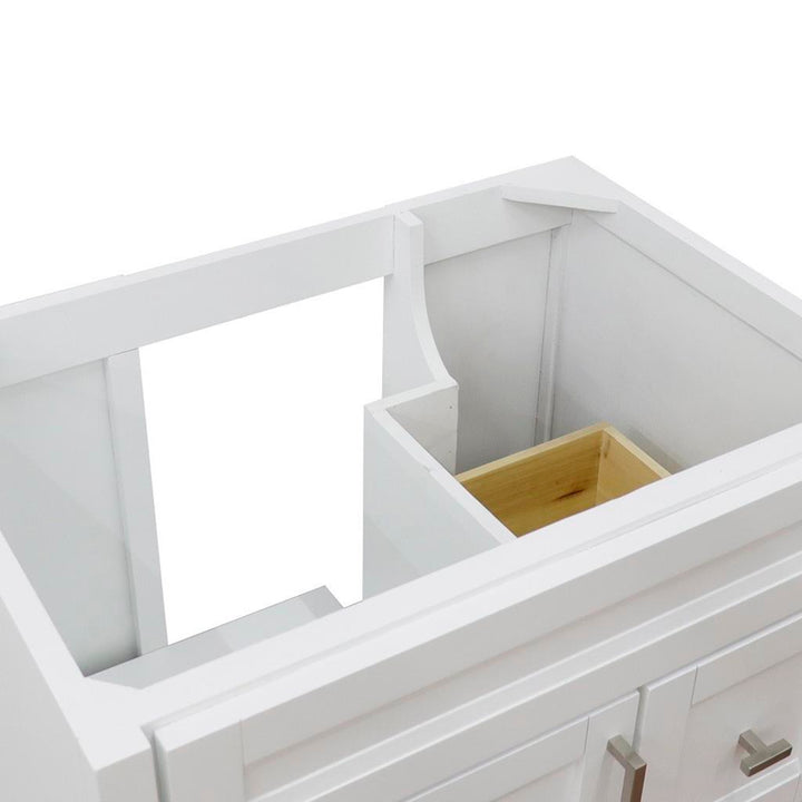 Bellaterra Home, Terni 30" White Vanity, Cabinet Only, Cabinet Only (No Top)#top-options_cabinet-only-(no-top)-top