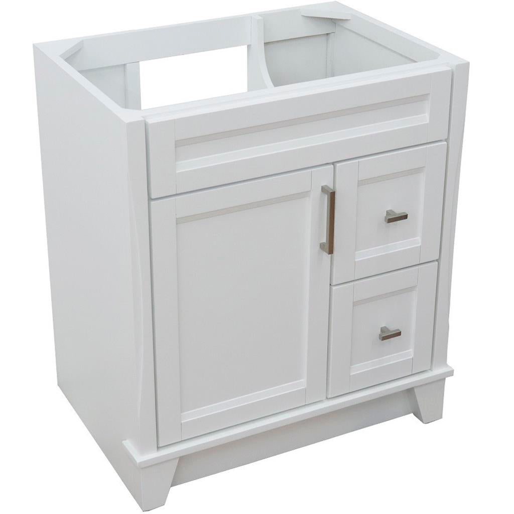 Bellaterra Home, Terni 30" White Vanity, Cabinet Only, Cabinet Only (No Top)#top-options_cabinet-only-(no-top)-top