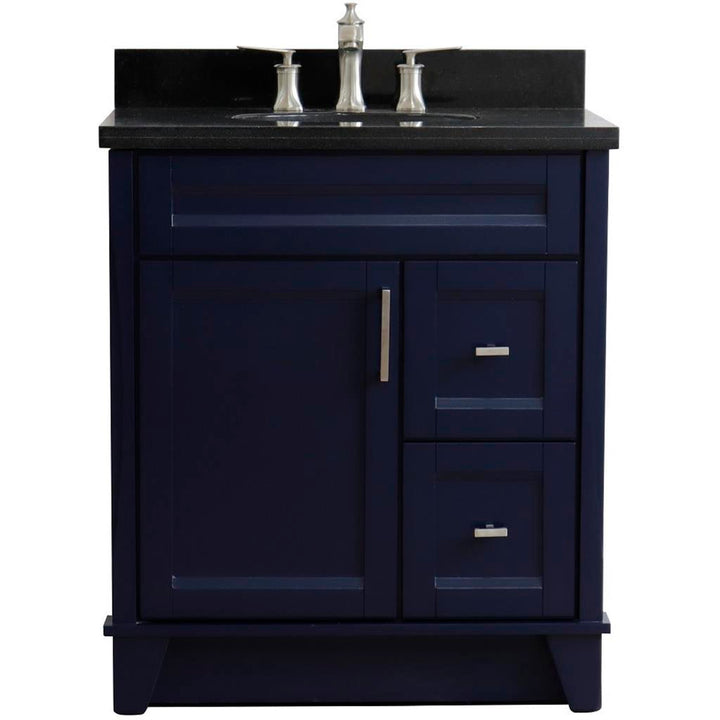 Bellaterra Home, Terni 31" Blue Vanity, Oval Sink, Black Galaxy Granite#top-options_black-galaxy-granite-top