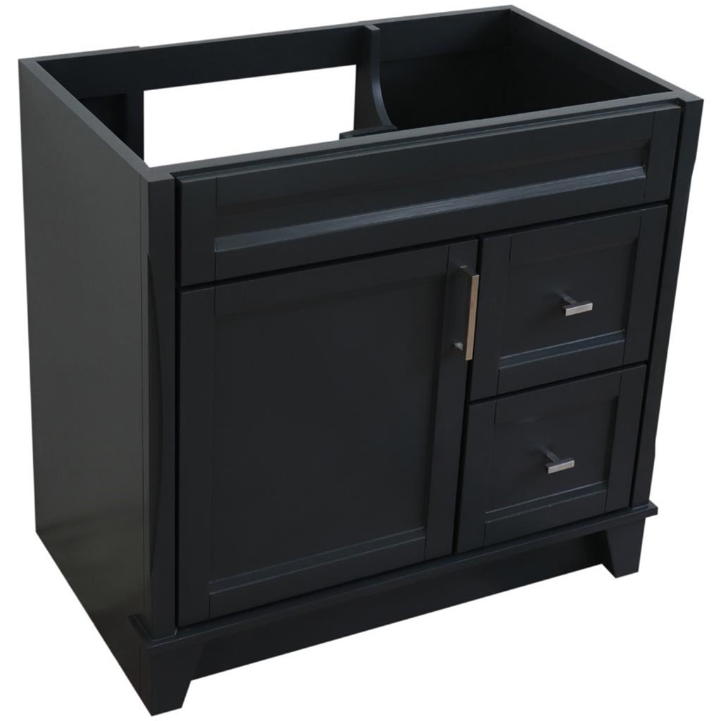 Bellaterra Home, Terni 36" Dark Gray Vanity, Door on Left, Cabinet Only, Cabinet Only (No Top)#top-options_cabinet-only-(no-top)-top