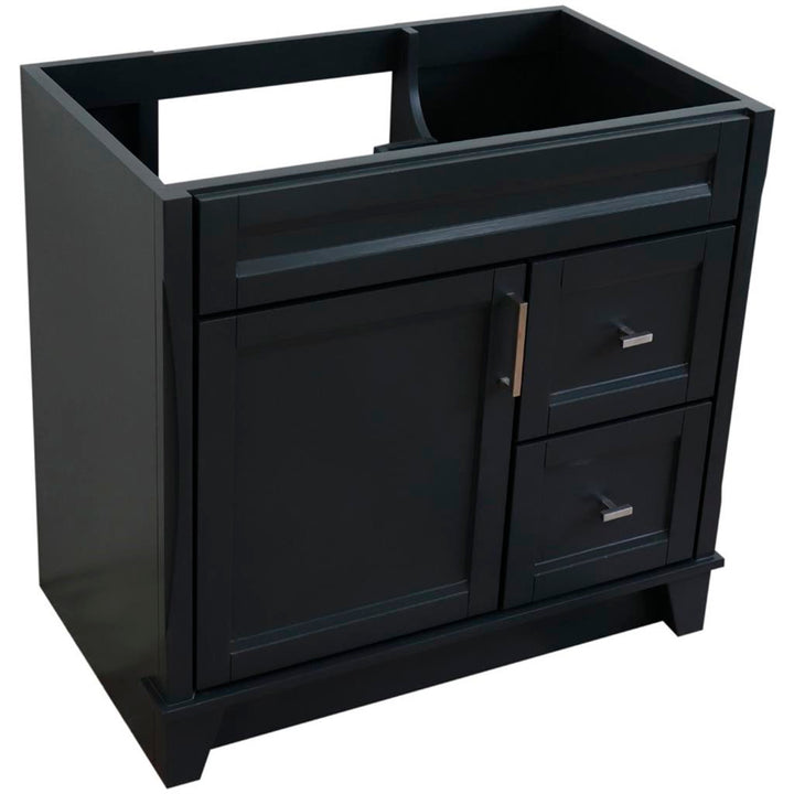 Bellaterra Home, Terni 36" Dark Gray Vanity, Door on Left, Cabinet Only, Cabinet Only (No Top)#top-options_cabinet-only-(no-top)-top