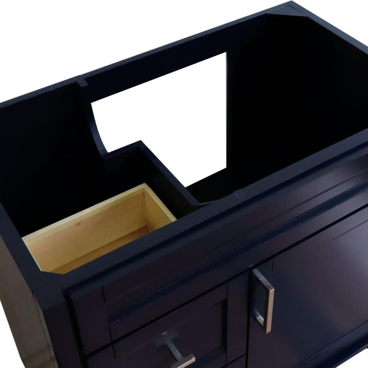 Bellaterra Home, Terni 36" Blue Vanity, Door on Right, Cabinet Only, Cabinet Only (No Top)#top-options_cabinet-only-(no-top)-top
