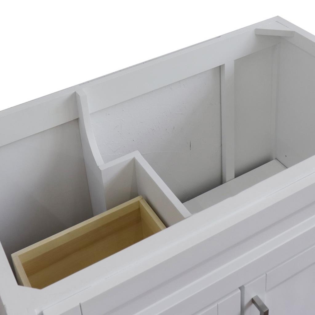 Bellaterra Home, Terni 36" White Vanity, Door on Right, Cabinet Only, Cabinet Only (No Top)#top-options_cabinet-only-(no-top)-top