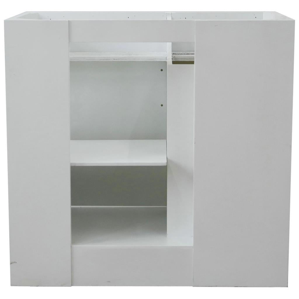 Bellaterra Home, Terni 36" White Vanity, Door on Right, Cabinet Only, Cabinet Only (No Top)#top-options_cabinet-only-(no-top)-top