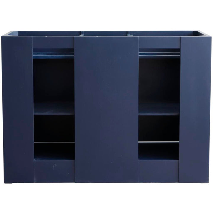 Bellaterra Home, Terni 48" Blue Double Vanity, Cabinet Only, Cabinet Only (No Top)#top-options_cabinet-only-(no-top)-top