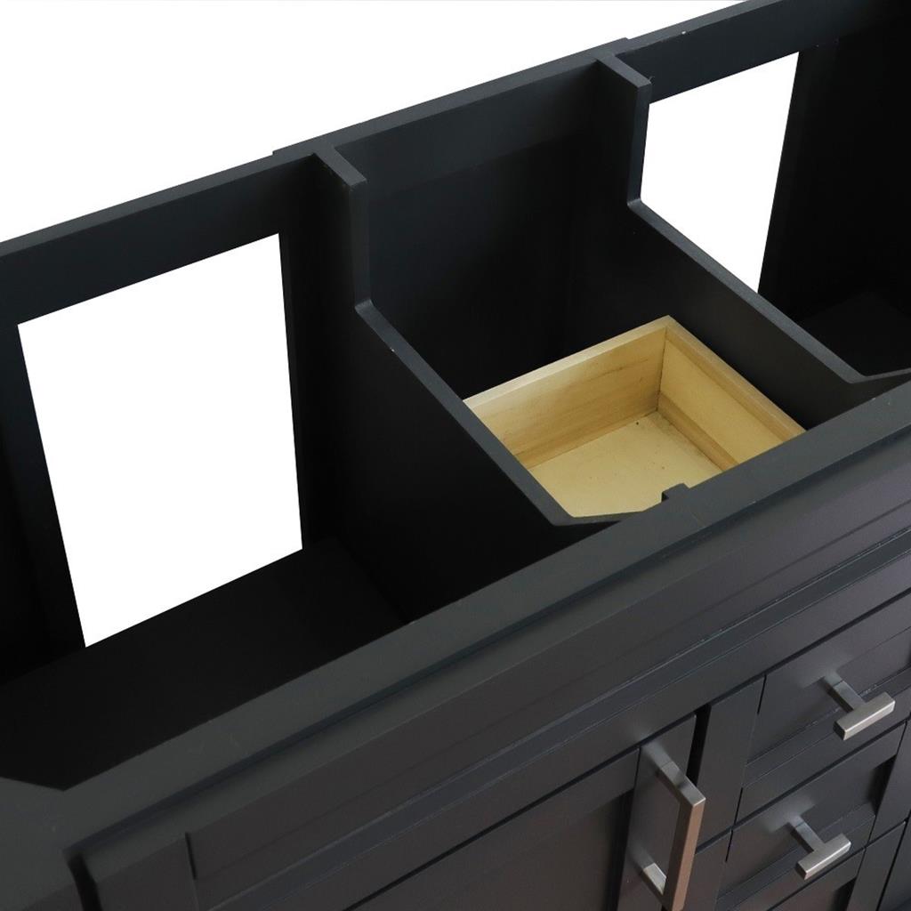 Bellaterra Home, Terni 48" Dark Gray Double Vanity, Cabinet Only, Cabinet Only (No Top)#top-options_cabinet-only-(no-top)-top