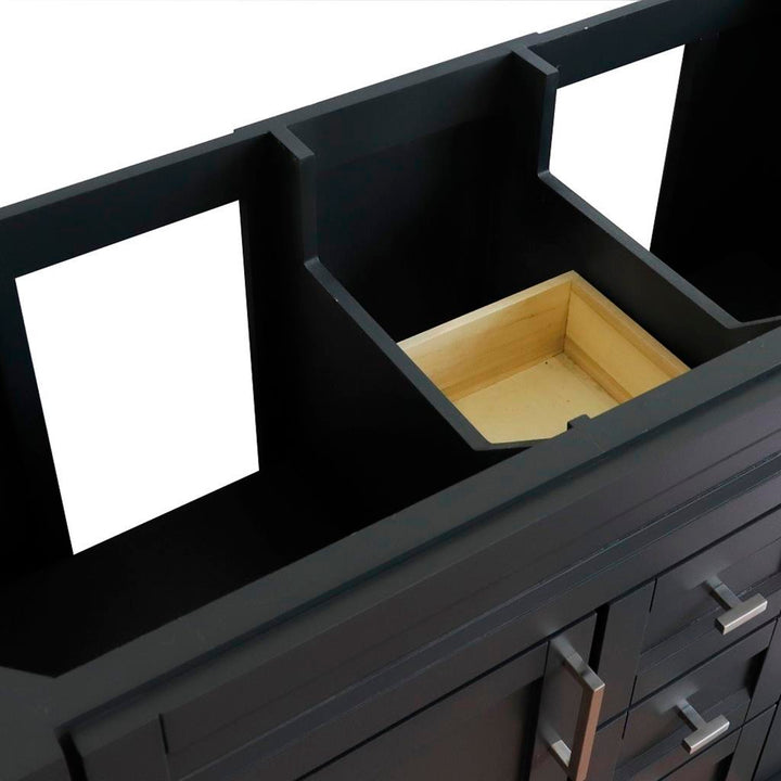 Bellaterra Home, Terni 48" Dark Gray Double Vanity, Cabinet Only, Cabinet Only (No Top)#top-options_cabinet-only-(no-top)-top