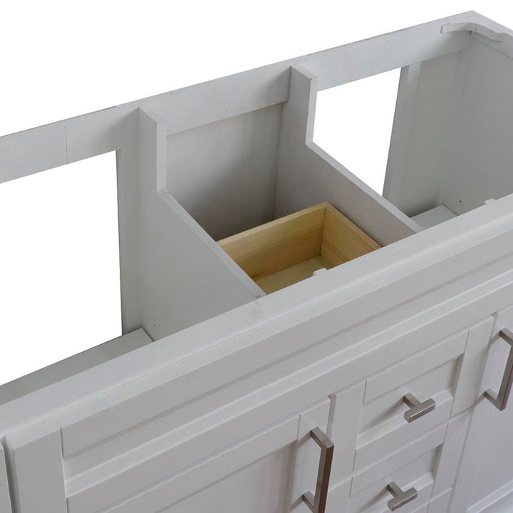 Bellaterra Home, Terni 48" White Double Vanity, Cabinet Only, Cabinet Only (No Top)#top-options_cabinet-only-(no-top)-top