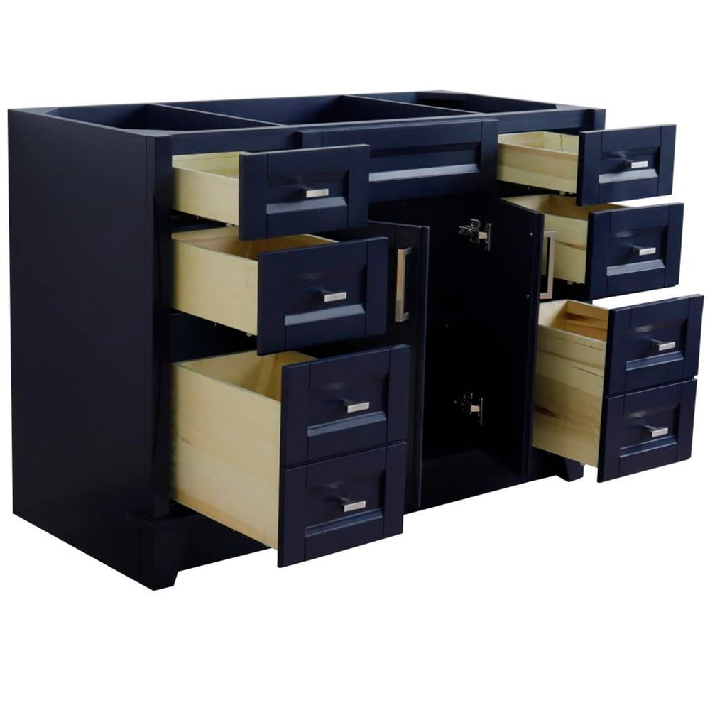 Bellaterra Home, Terni 48" Blue Single Vanity, Cabinet Only, Cabinet Only (No Top)#top-options_cabinet-only-(no-top)-top