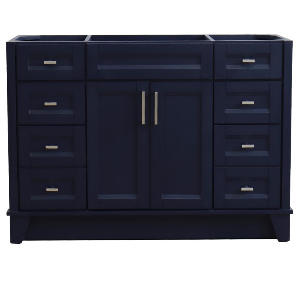 Bellaterra Home, Terni 48" Blue Single Vanity, Cabinet Only, Cabinet Only (No Top)#top-options_cabinet-only-(no-top)-top