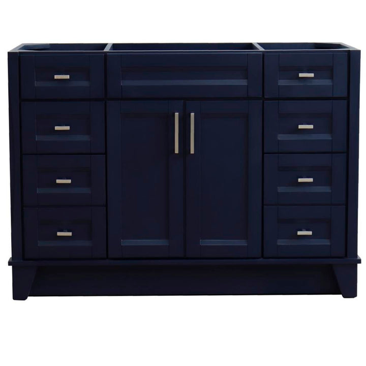 Bellaterra Home, Terni 48" Blue Single Vanity, Cabinet Only, Cabinet Only (No Top)#top-options_cabinet-only-(no-top)-top