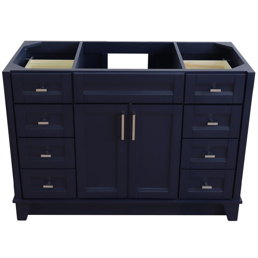 Bellaterra Home, Terni 48" Blue Single Vanity, Cabinet Only, Cabinet Only (No Top)#top-options_cabinet-only-(no-top)-top