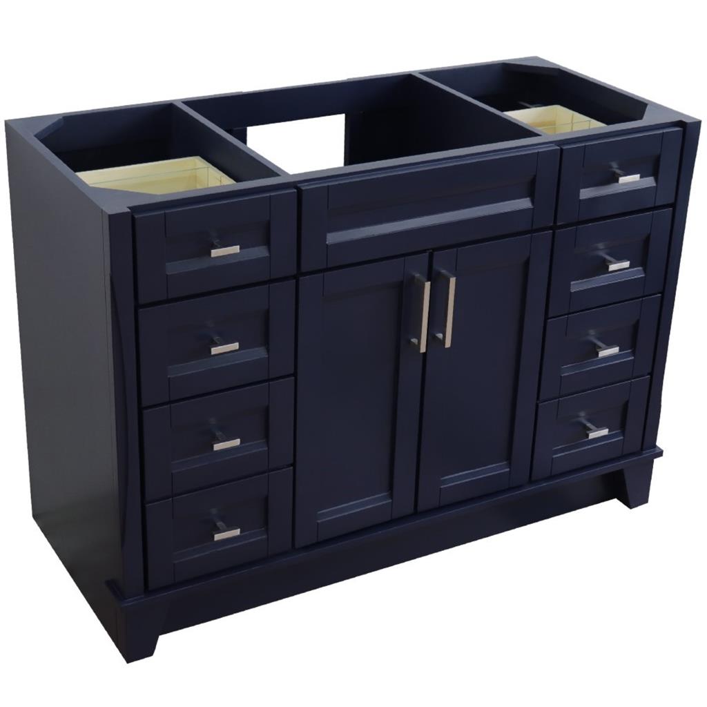 Bellaterra Home, Terni 48" Blue Single Vanity, Cabinet Only, Cabinet Only (No Top)#top-options_cabinet-only-(no-top)-top