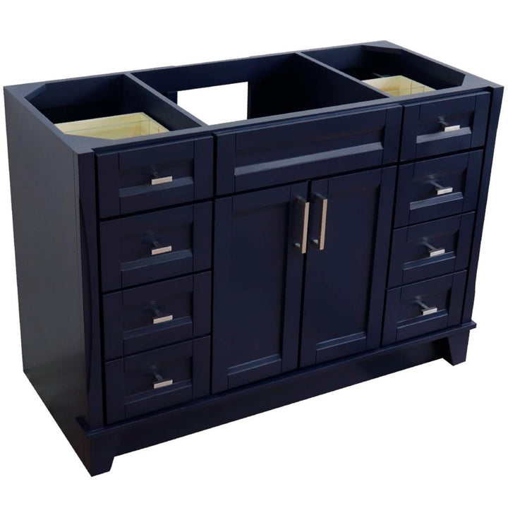 Bellaterra Home, Terni 48" Blue Single Vanity, Cabinet Only, Cabinet Only (No Top)#top-options_cabinet-only-(no-top)-top