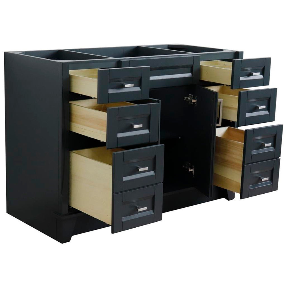 Bellaterra Home, Terni 48" Dark Gray Single Vanity, Cabinet Only, Cabinet Only (No Top)#top-options_cabinet-only-(no-top)-top