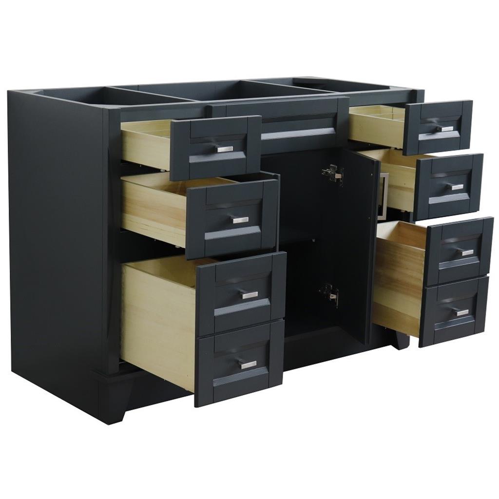 Bellaterra Home, Terni 48" Dark Gray Single Vanity, Cabinet Only, Cabinet Only (No Top)#top-options_cabinet-only-(no-top)-top