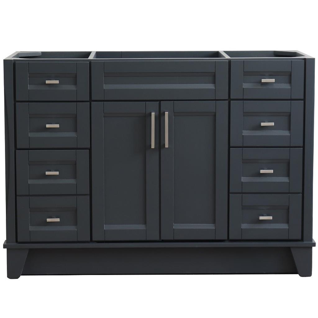 Bellaterra Home, Terni 48" Dark Gray Single Vanity, Cabinet Only, Cabinet Only (No Top)#top-options_cabinet-only-(no-top)-top