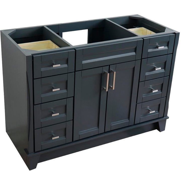 Bellaterra Home, Terni 48" Dark Gray Single Vanity, Cabinet Only, Cabinet Only (No Top)#top-options_cabinet-only-(no-top)-top