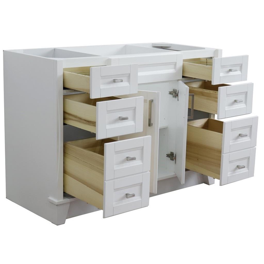 Bellaterra Home, Terni 48" White Single Vanity, Cabinet Only, Cabinet Only (No Top)#top-options_cabinet-only-(no-top)-top