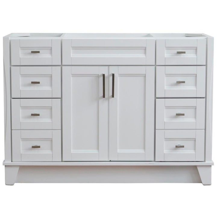 Bellaterra Home, Terni 48" White Single Vanity, Cabinet Only, Cabinet Only (No Top)#top-options_cabinet-only-(no-top)-top