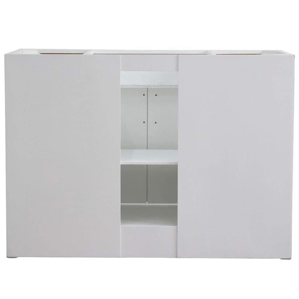 Bellaterra Home, Terni 48" White Single Vanity, Cabinet Only, Cabinet Only (No Top)#top-options_cabinet-only-(no-top)-top
