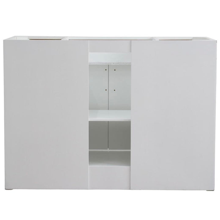Bellaterra Home, Terni 48" White Single Vanity, Cabinet Only, Cabinet Only (No Top)#top-options_cabinet-only-(no-top)-top