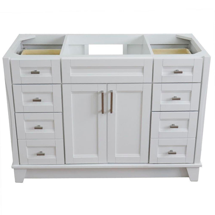 Bellaterra Home, Terni 48" White Single Vanity, Cabinet Only, Cabinet Only (No Top)#top-options_cabinet-only-(no-top)-top