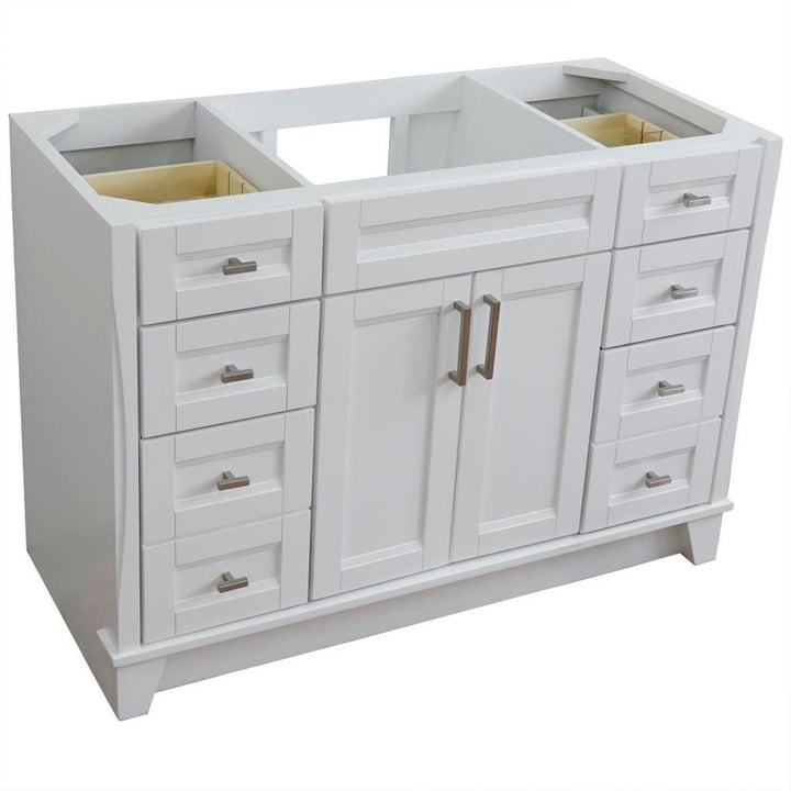 Bellaterra Home, Terni 48" White Single Vanity, Cabinet Only, Cabinet Only (No Top)#top-options_cabinet-only-(no-top)-top