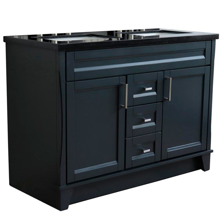 Bellaterra Home, Terni 49" Dark Gray Double Vanity, Rectangle Sink, Black Galaxy Granite#top-options_black-galaxy-granite-top