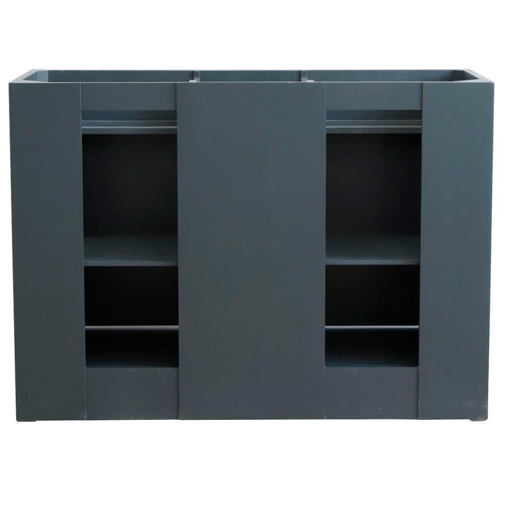 Bellaterra Home, Terni 49" Dark Gray Double Vanity, Rectangle Sink, Gray Granite#top-options_gray-granite-top