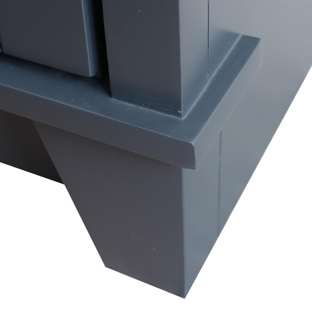 Bellaterra Home, Terni 49" Dark Gray Double Vanity, Rectangle Sink, White Quartz#top-options_white-quartz-top