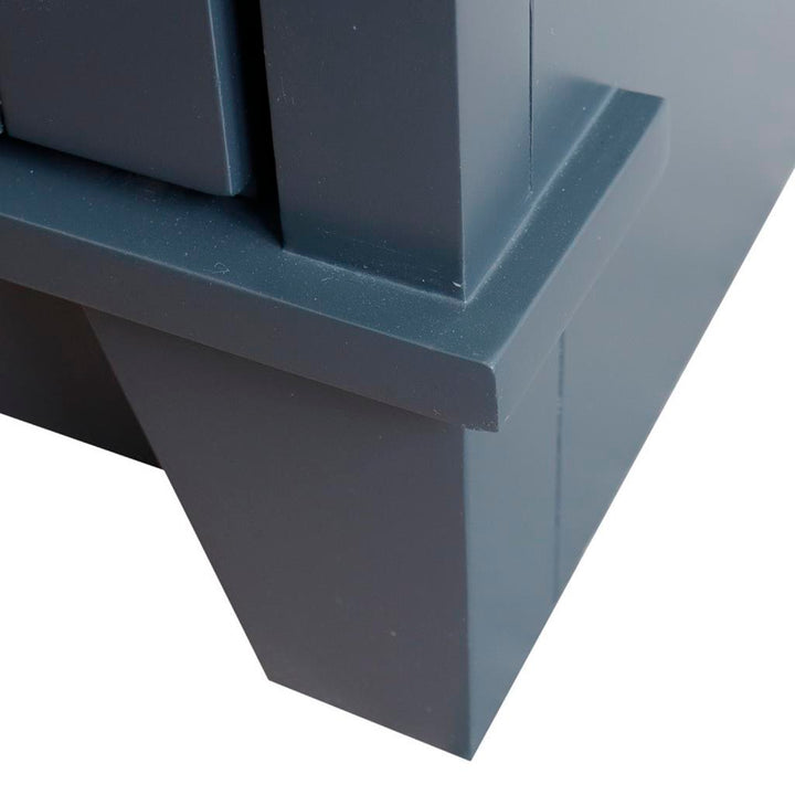 Bellaterra Home, Terni 49" Dark Gray Double Vanity, Rectangle Sink, White Quartz#top-options_white-quartz-top