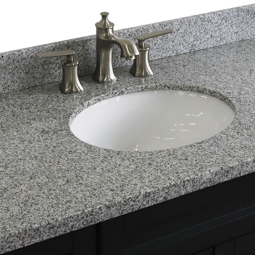 Bellaterra Home, Terni 49" Dark Gray Single Vanity, Oval Sink, Gray Granite#top-options_gray-granite-top