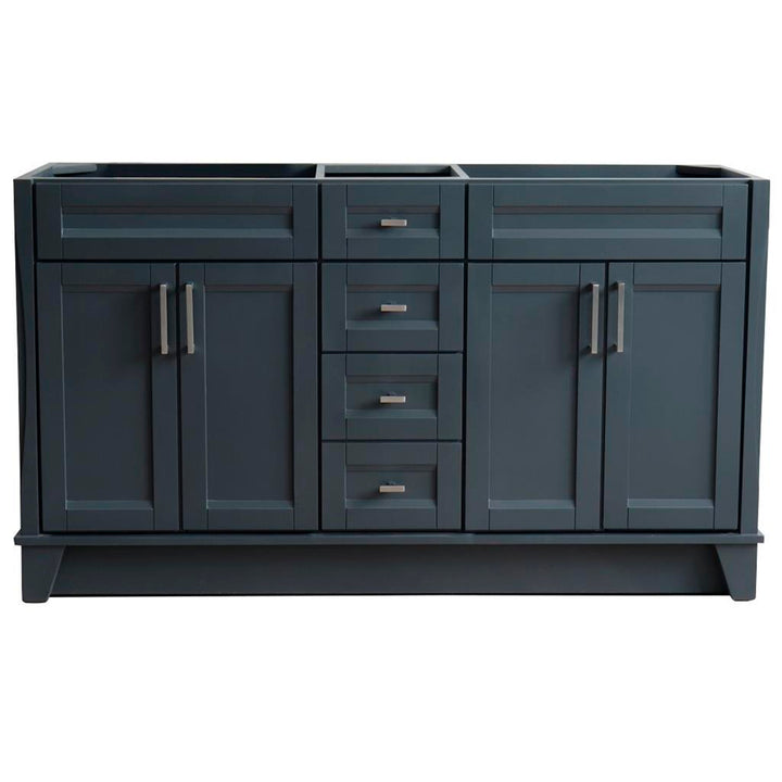 Bellaterra Home, Terni 60" Dark Gray Double Vanity, Cabinet Only, Cabinet Only (No Top)#top-options_cabinet-only-(no-top)-top