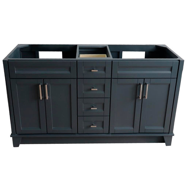 Bellaterra Home, Terni 60" Dark Gray Double Vanity, Cabinet Only, Cabinet Only (No Top)#top-options_cabinet-only-(no-top)-top