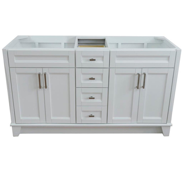 Bellaterra Home, Terni 60" White Double Vanity, Cabinet Only, Cabinet Only (No Top)#top-options_cabinet-only-(no-top)-top