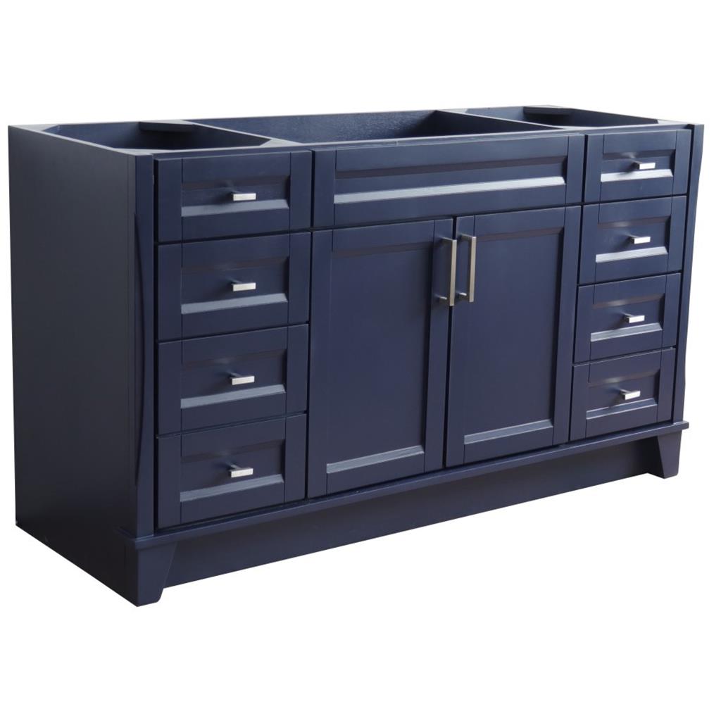 Bellaterra Home, Terni 60" Blue Single Vanity, Cabinet Only, Cabinet Only (No Top)#top-options_cabinet-only-(no-top)-top