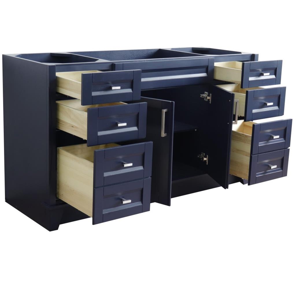 Bellaterra Home, Terni 60" Blue Single Vanity, Cabinet Only, Cabinet Only (No Top)#top-options_cabinet-only-(no-top)-top