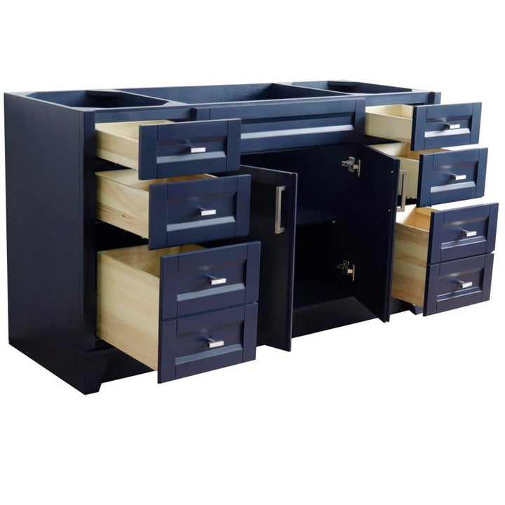 Bellaterra Home, Terni 60" Blue Single Vanity, Cabinet Only, Cabinet Only (No Top)#top-options_cabinet-only-(no-top)-top