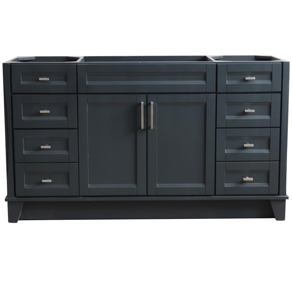 Bellaterra Home, Terni 60" Dark Gray Single Vanity, Cabinet Only, Cabinet Only (No Top)#top-options_cabinet-only-(no-top)-top