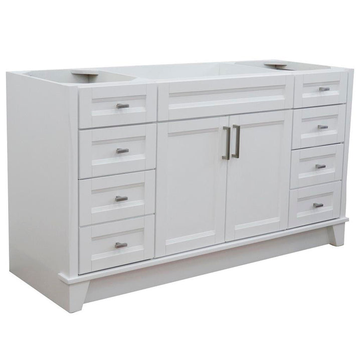 Bellaterra Home, Terni 60" White Single Vanity, Cabinet Only, Cabinet Only (No Top)#top-options_cabinet-only-(no-top)-top