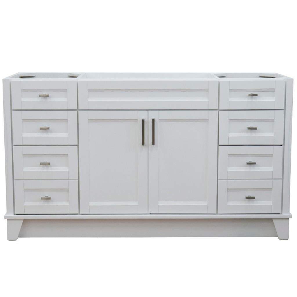 Bellaterra Home, Terni 60" White Single Vanity, Cabinet Only, Cabinet Only (No Top)#top-options_cabinet-only-(no-top)-top