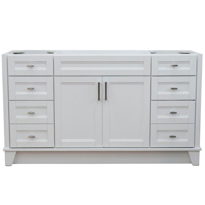 Bellaterra Home, Terni 60" White Single Vanity, Cabinet Only, Cabinet Only (No Top)#top-options_cabinet-only-(no-top)-top