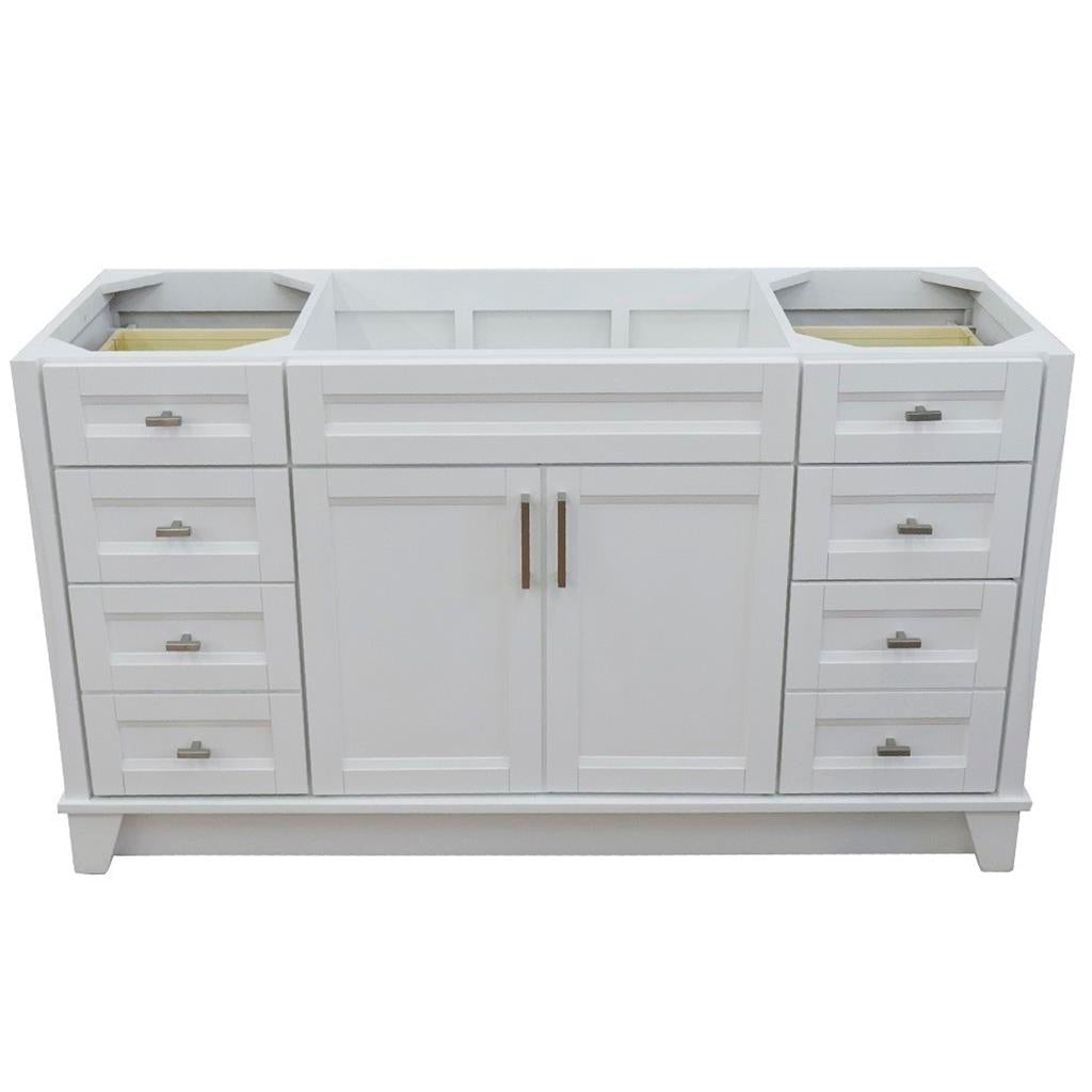 Bellaterra Home, Terni 60" White Single Vanity, Cabinet Only, Cabinet Only (No Top)#top-options_cabinet-only-(no-top)-top